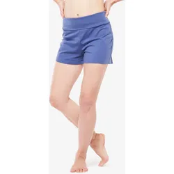Shorts Yoga Damen Baumwolle - blau, blau, XS