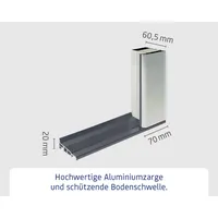 EcoStar Haustür ISOPRO IP 700S graualuminium 110 x 210 cm