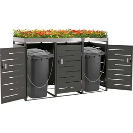 MCW Mülltonnenverkleidung H40 125 x 198 x 84 cm anthrazit