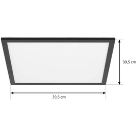 LINDBY LED-Panel Lamin, schwarz, 39,5 x 39,5 cm