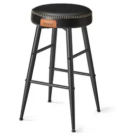 VASAGLE Barhocker LBC080B01 schwarz Kunstleder, 2 St.