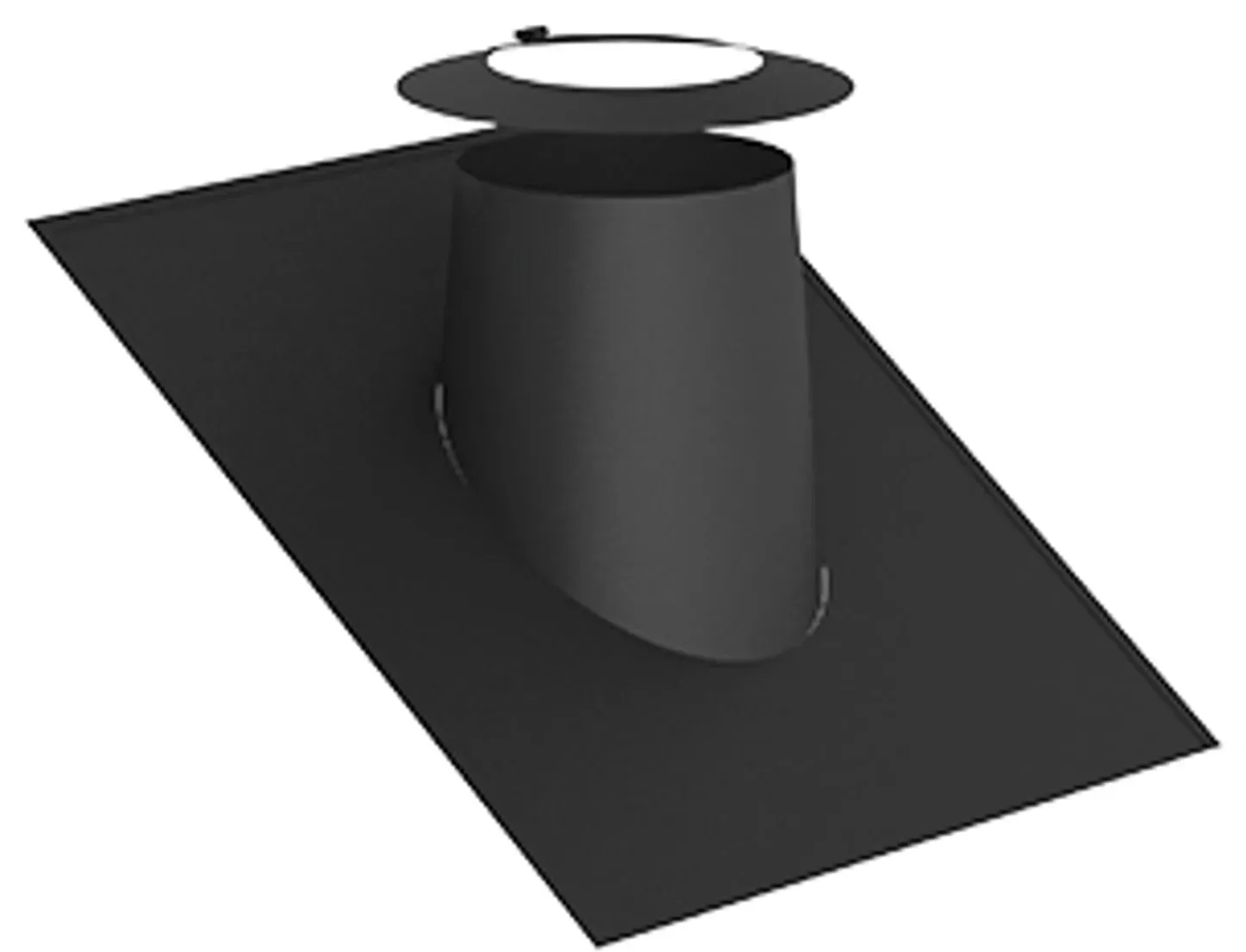 Jeremias DW-BLACK Dachdurchführung und Wetterkragen 26-35° mit Elastomerrand schwarz Edelstahl matt schwarz für Schornstein-AD Ø 250 mm
