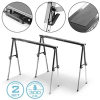 STAHLWERK Sägebock 2er Set 150 kg höhenverstellbar 645 - 910 mm Arbeitsbock