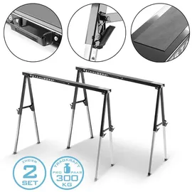 STAHLWERK Sägebock 2er Set 150 kg höhenverstellbar 645 - 910 mm Arbeitsbock