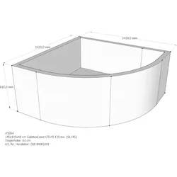 Badewannenträger für Galatea ~Coast CT 145 E 145 × 145 × 48 cm