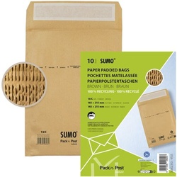 Mailmedia 10 Papierpolster-Versandtaschen »SUMO® SU1513« braun, 16.5x21.5 cm