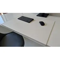 Profi Mats Schreibtischunterlage mit Kantenschutz SanftLux Kunst Leder 12 Farben weiß 60 cm