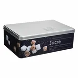 5five simply smart Würfelzuckerdose Black Edition, Weißblech, Schwarz, für 1 kg, 136313 - Schwarz