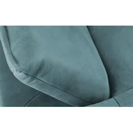 KOINOR Eckcouch Leder 3-Sitzer türkis/petrol