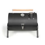 LIVOO Tragbarer Holzkohlegrill Grill Smoker BBQ Picknick Camping Schwarz DOC269