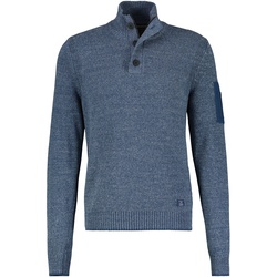 LERROS Strickpullover »LERROS Troyer in lebendiger Strickoptik« Lerros DEEP BLUE S