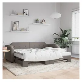 vidaXL Gästebett Ausziehbar 90 x 200 cm grau