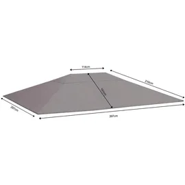 Quick Star Ersatzdach 3 x 4 m Grau