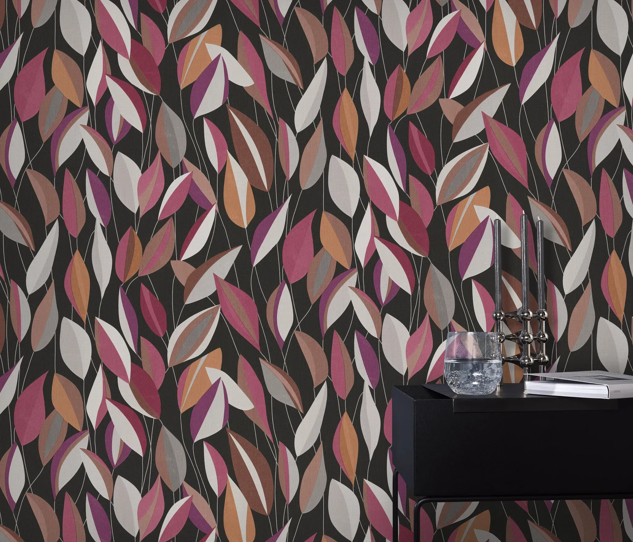Vliestapete ERISMANN "Vliestapete FOLIAGE", rot, B:0,53m H:0,09m L:10,05m, Vlies, Tapeten, Vliestapete, Phthalate frei