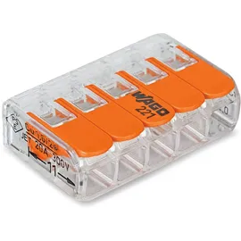 WAGO - Compact Hebelklemme Anzahl Leiter 5, 0,14 - 4 mm2, 10 Stück Verbindungsklemmen