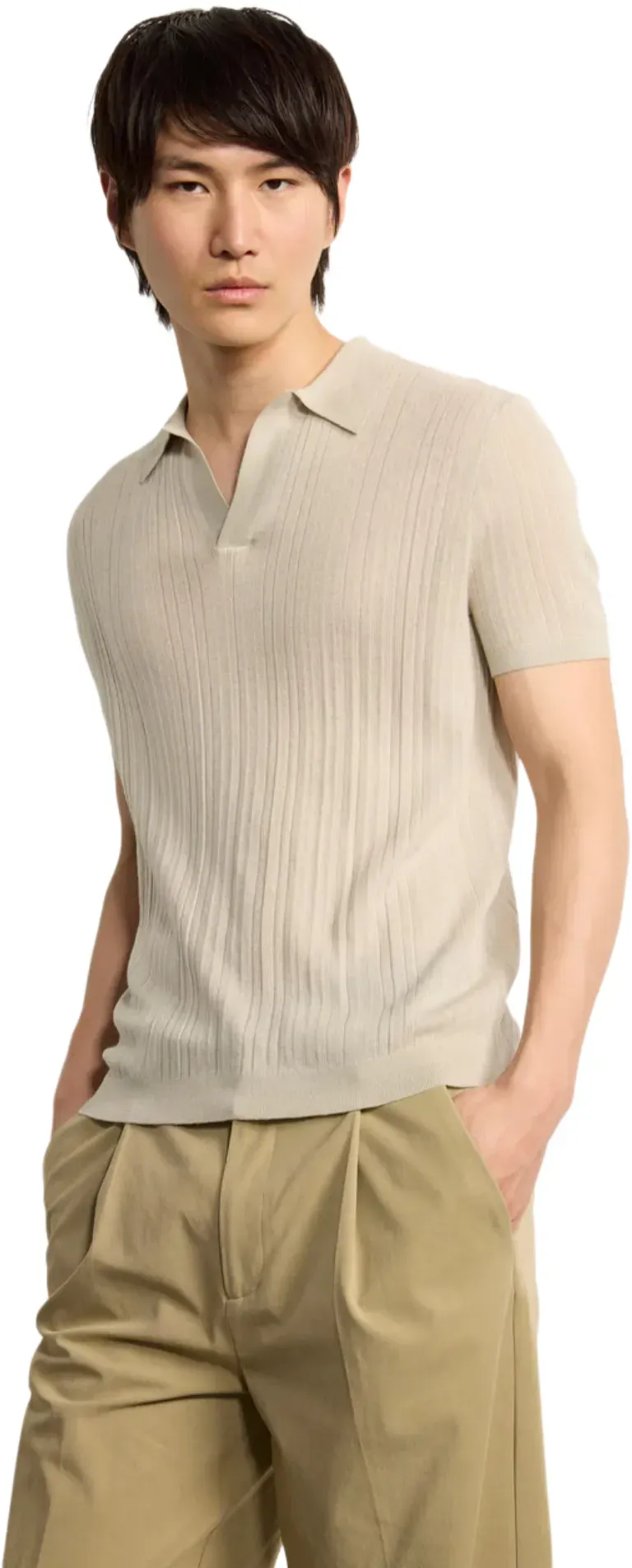 Strickpolo Bortiso Beige L
