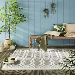 Kadima Design Wetterbeständiger Teppich `Stour Adam` in Geometrie-Optik. 200x290 cm