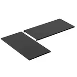 FlexiSpot Tischplatte L-Form schwarz rechteckig 180,0 cm 120,0 cm