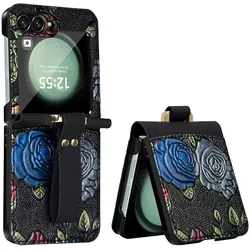 Für Samsung Galaxy Z Flip6 Full Cover Hülle Handschlaufe + Schutz Glas