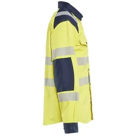 Blåkläder Multinorm Hemd, High Vis Gelb/Marineblau, Größe L