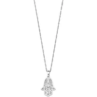 Amor Kette mit Anhänger Fatima ́s Hand Silber