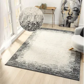 OTTO home Teppich OTTO HOME "Leksa", grau, B:200cm H:15mm L:300cm, Kunstfaser, Teppiche, Teppich, im Vintage-Look, Wohnzimmer, Schlafzimmer, Esszimmer