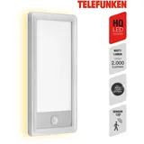 Telefunken LED Außenleuchte Nizza Sensor Backlight silber 28 x 15 x 4,5 cm