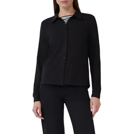 s.Oliver Hemdbluse mit Manschetten, schwarz