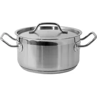 Yato YG-00040 Low Stockpot mit Deckel 20x10,5 3,3L Gastronomie