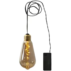 StarTrading LED Dekoleuchte GLOW amber Glühbirne mit Batteriebetrieb 13cm Timer