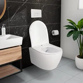 Geberit Spülrandloses Hänge-WC mit WC-Sitz Weiß