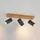 LINDBY Maniva 3-flg. 44 x 9 x 16 cm schwarz Holz