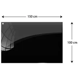 ALLboards Glas-Magnettafel 150,0 x 100,0 cm Schwarz