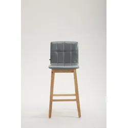 CLP Barhocker Bregenz Kunstleder grau/natura