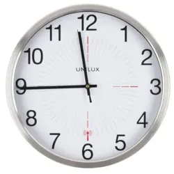 UNILUX Wanduhr Funk Ø35,5 cm metallgrau 400094566 Outdoor