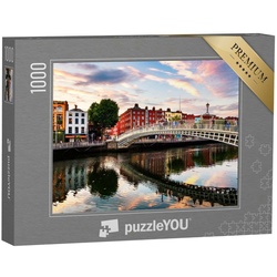 puzzleYOU Puzzle Ha'penny Bridge, Dublin, Irland, 1000 Puzzleteile, puzzleYOU-Kollektionen Irland, Dublin
