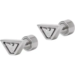 Paar Ohrstecker EMPORIO ARMANI "Schmuck Geschenk Edelstahl Ohrschmuck Ohrringe, EGS3130040", silber (edelstahlfarben), Ohrringe, Damen, Edelstahl