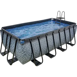 EXIT TOYS Stone Pool 400 x 200 x 122 cm inkl. Filterpumpe