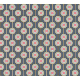 A.S. Création Retro-Tapete 0,53 x 8,5 m 395371 Blau/Gelb/Pink