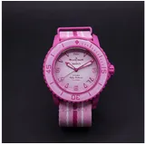 Swatch Automatikuhr Blaincpain x Swatch Fifty Fathoms Pink Ocean SO35P400