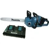 Makita DUC 353 Akku Kettensäge mit Doppelladegerät + 2 x Akku 5 Ah