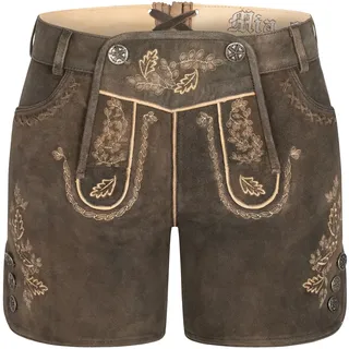 Nübler Lederhose Hotpant Meera in Mocca | Gr.: 42