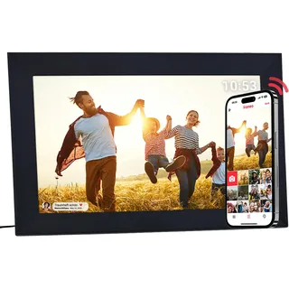 Rollei Smart Frame WiFi 103 Black– 10,1 Zoll Touch - WiFi - Bilderrahmen mit Frameo-App für schnelles und einfaches teilen von Fotos oder Videos | IPS-Panel, viele Funktionen, microSD-Slot (Schwarz)