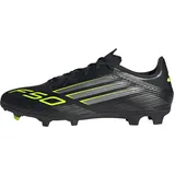 adidas F50 League FG/MG - Core Black/Iron Metallic/Lucid Lemon, 48