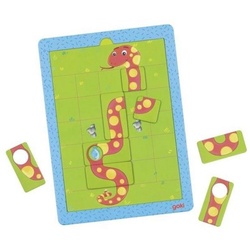 goki Spiel, »Magnetspiel Hungrige Schlange 22 teilig«, Puzzle Schlangenpuzzle Magnetpuzzle grün