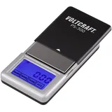 VOLTCRAFT PS-200 Taschenwaage Wägebereich (max.) 200 g Ablesbarkeit 0.01 g batteriebetrieben Schwarz, Silber