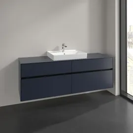 Villeroy & Boch Waschtischunterschrank 4 Auszüge 160 x 54,8 x 50 cm Marine Blue/Volcano Black