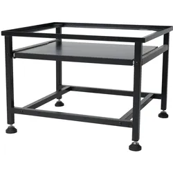 DELUKE® Waschmaschinen Untergestell mit Ablagefach MART Stahl, für 150kg Universal Waschmaschinen Unterschrank Waschmaschinen Sockel Trockner Schwarz