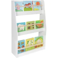 Relaxdays Kinderbücherregal Relaxdays 90 x 60 x 20 cm Kiefer weiß