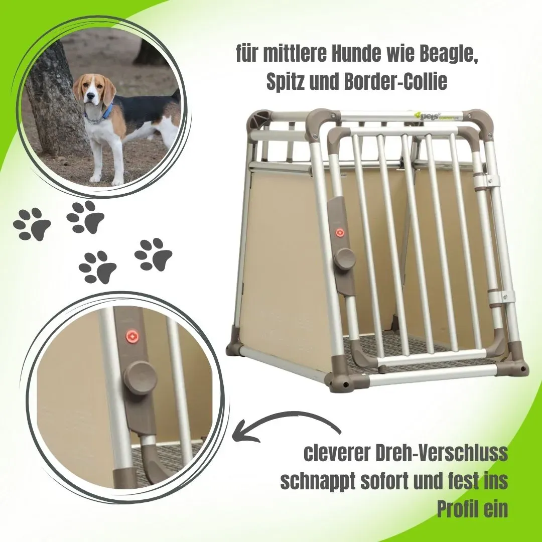 4pets Dog Box ComfortLine Two S Hundebox für mittlere Hunde